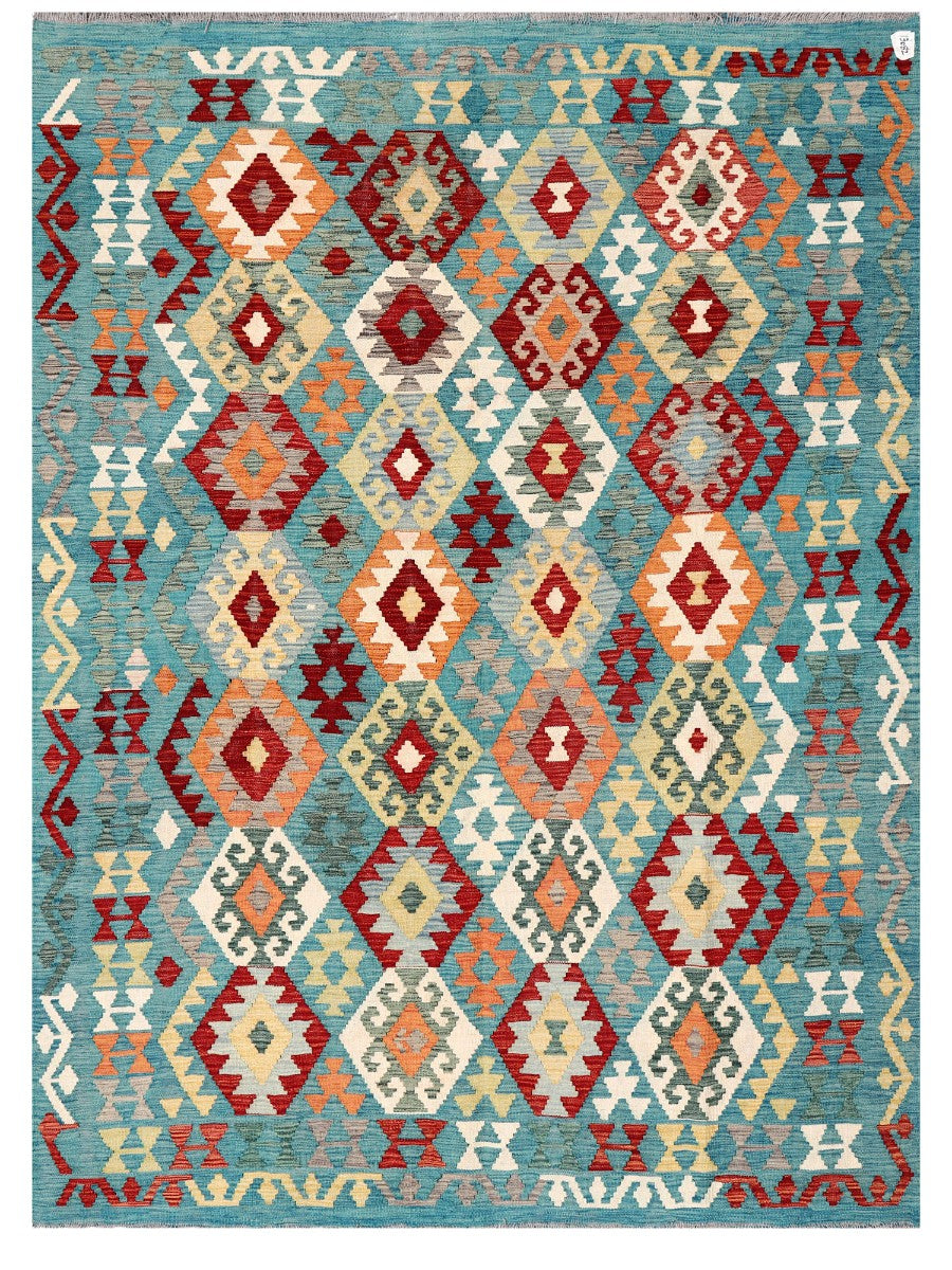 Maimana Afghanistan Kilim Rug - 245 x179 cm - Handmade