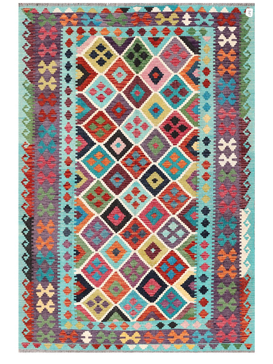 Maimana Afghanistan Kilim Rug - 244 x165 cm - Handmade
