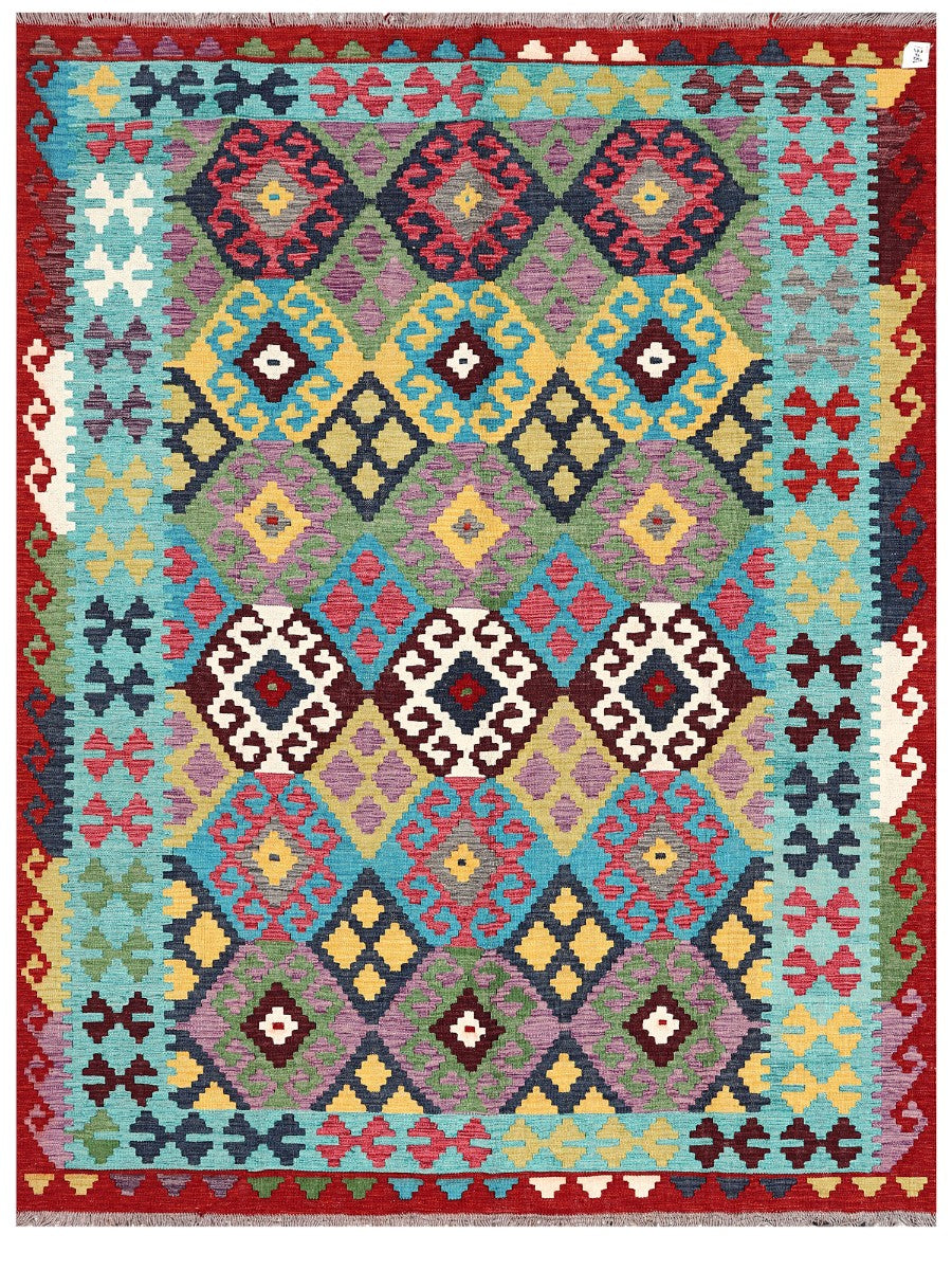 Maimana Afghanistan Kilim Rug - 240 x183 cm - Handmade