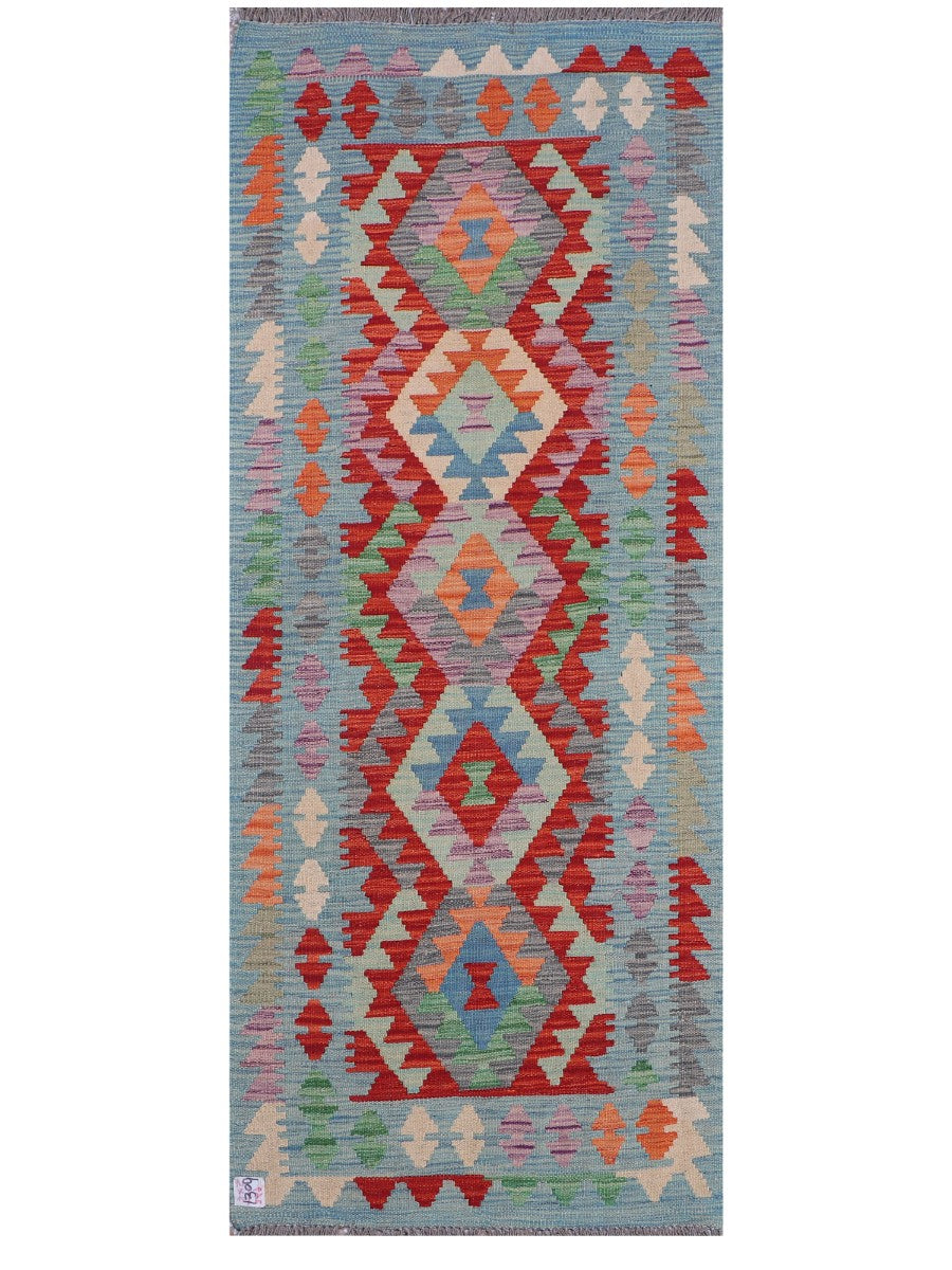 Maimana Afghanistan Kilim Rug - 189 x76 cm - Handmade