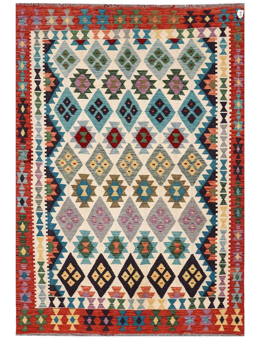 Maimana Afghanistan Kilim Rug - 246 x169 cm - Handmade