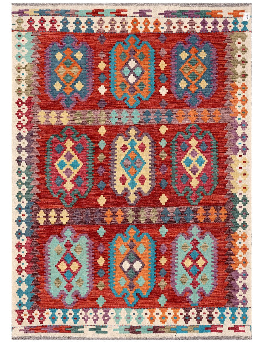 Maimana Afghanistan Kilim Rug - 235 x168 cm - Handmade
