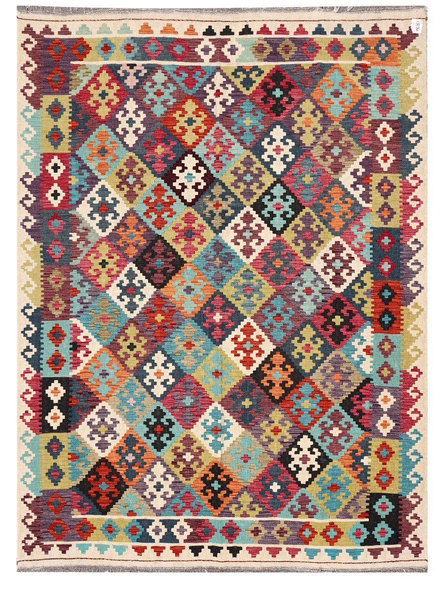 Maimana Afghanistan Kilim Rug - 247 x179 cm - Handmade