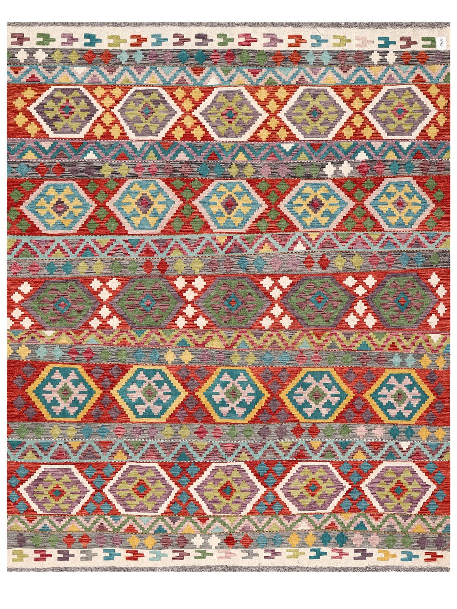 Maimana Afghanistan Kilim Rug - 248 x200 cm - Handmade
