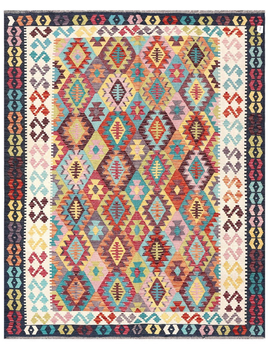 Maimana Afghanistan Kilim Rug - 251 x199 cm - Handmade
