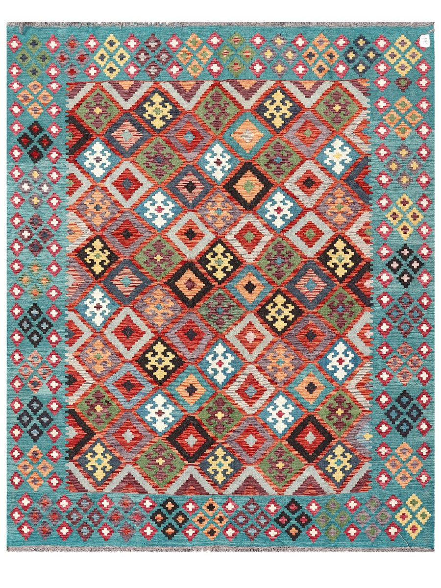 Maimana Afghanistan Kilim Rug - 246 x206 cm - Handmade