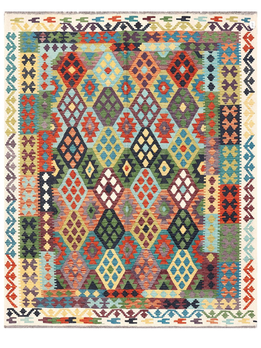 Maimana Afghanistan Kilim Rug - 255 x204 cm - Handmade