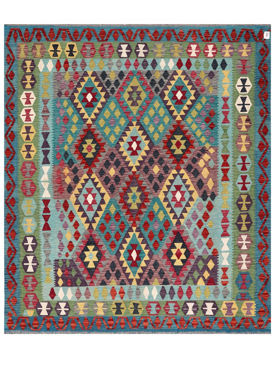 Maimana Afghanistan Kilim Rug - 240 x207 cm - Handmade