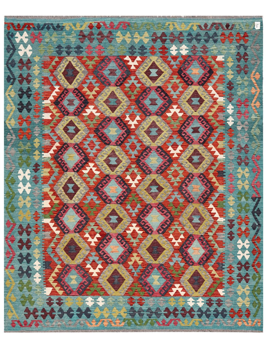 Maimana Afghanistan Kilim Rug - 245 x201 cm - Handmade