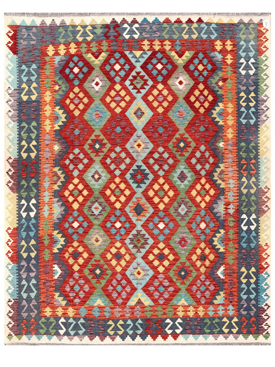Maimana Afghanistan Kilim Rug - 248 x199 cm - Handmade