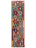 Maimana Afghanistan Kilim Runner - 388 x 87 cm - Handmade