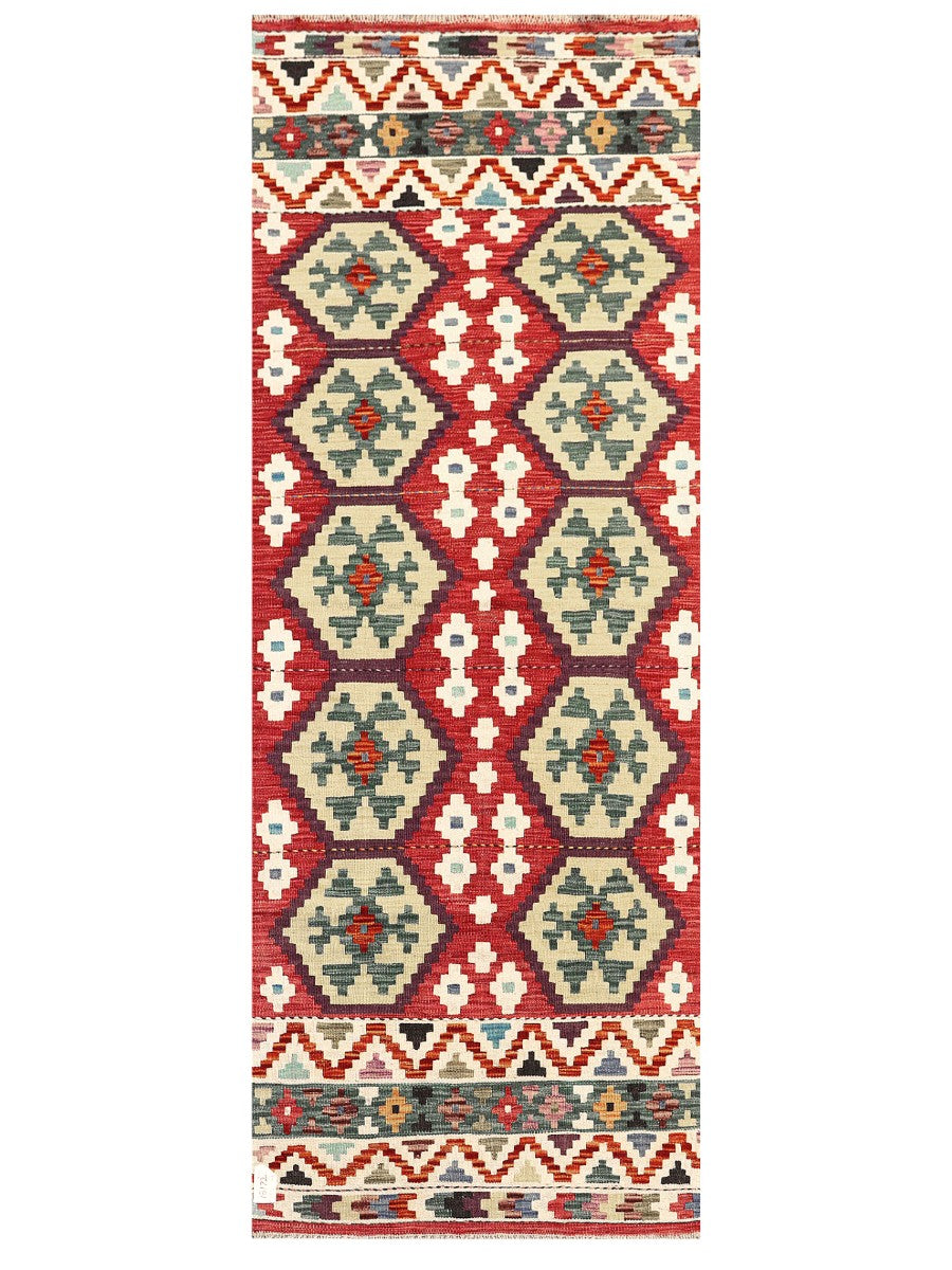 Maimana Afghanistan Kilim Rug - 205 x77 cm - Handmade