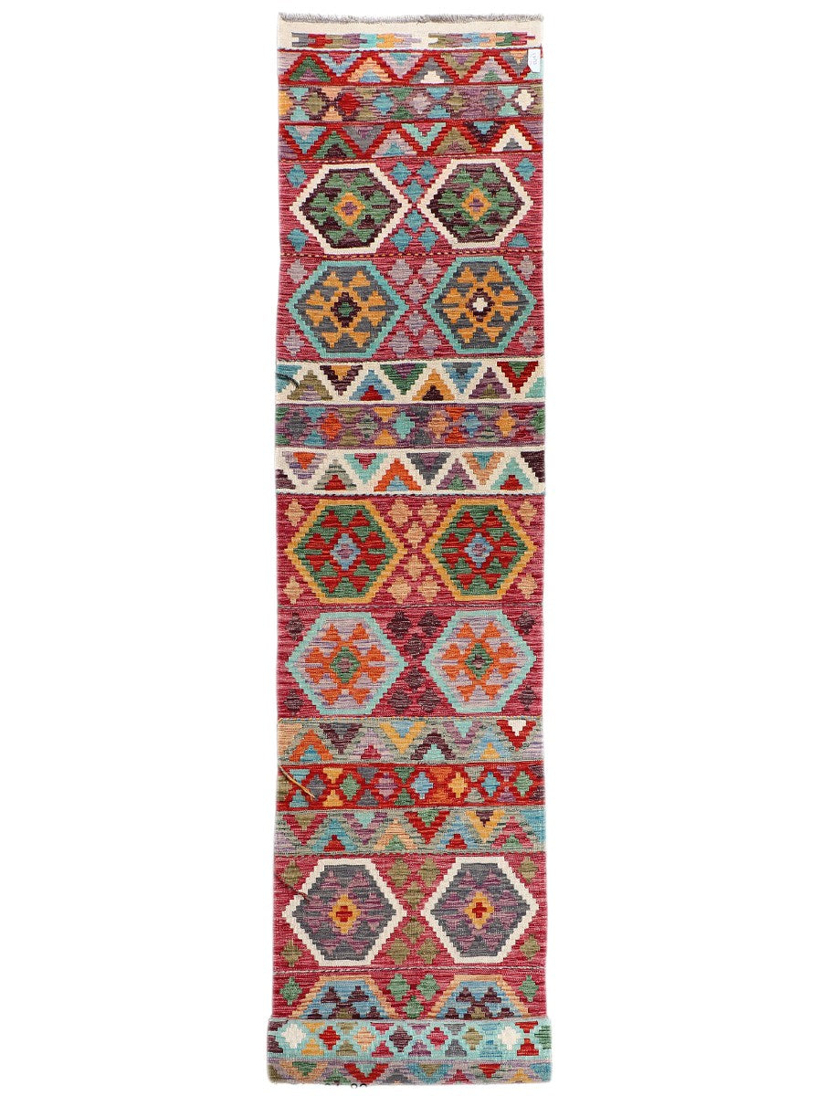 Maimana Afghanistan Kilim Runner - 494 x 82 cm - Handmade