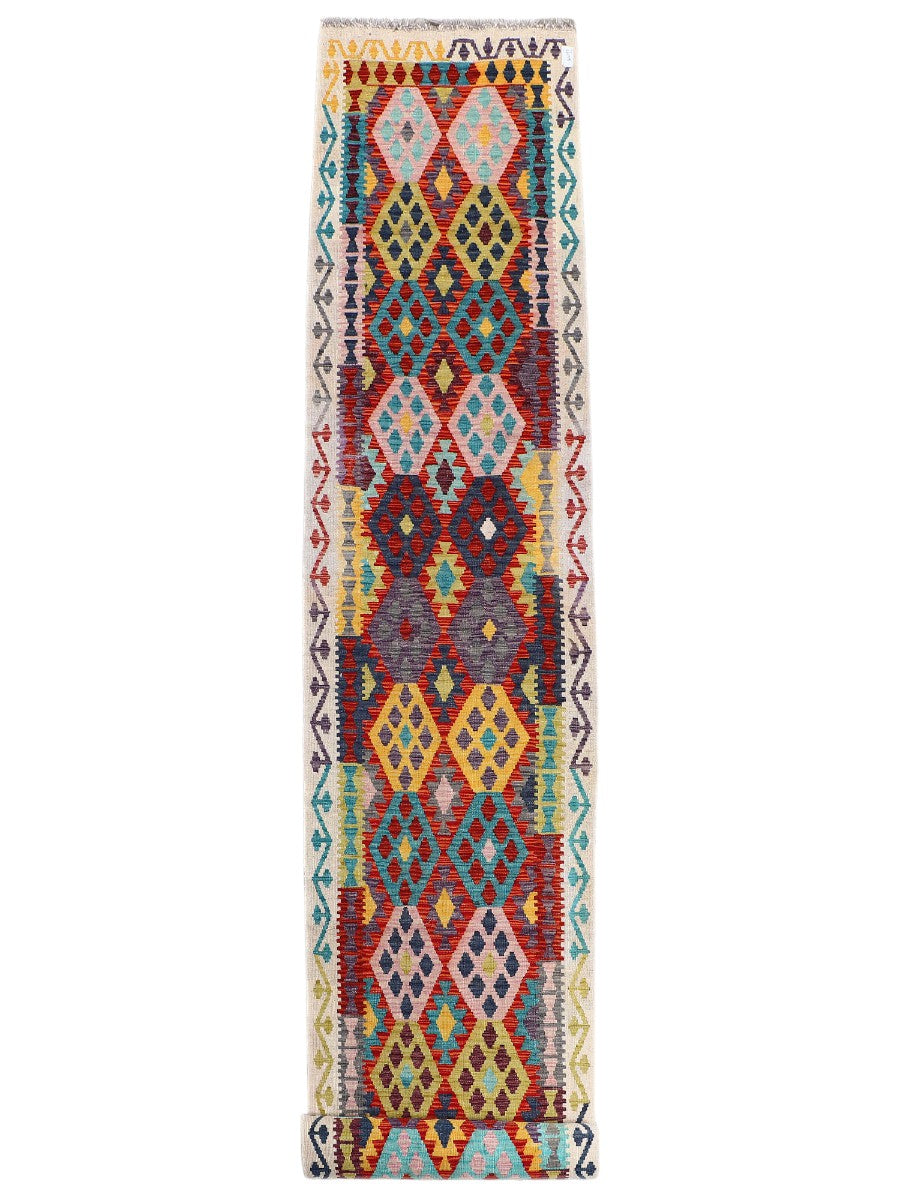 Maimana Afghanistan Kilim Runner - 487 x 84 cm - Handmade