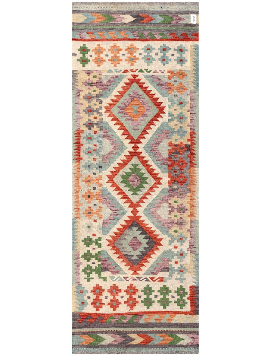 Maimana Afghanistan Kilim Rug - 232 x84 cm - Handmade