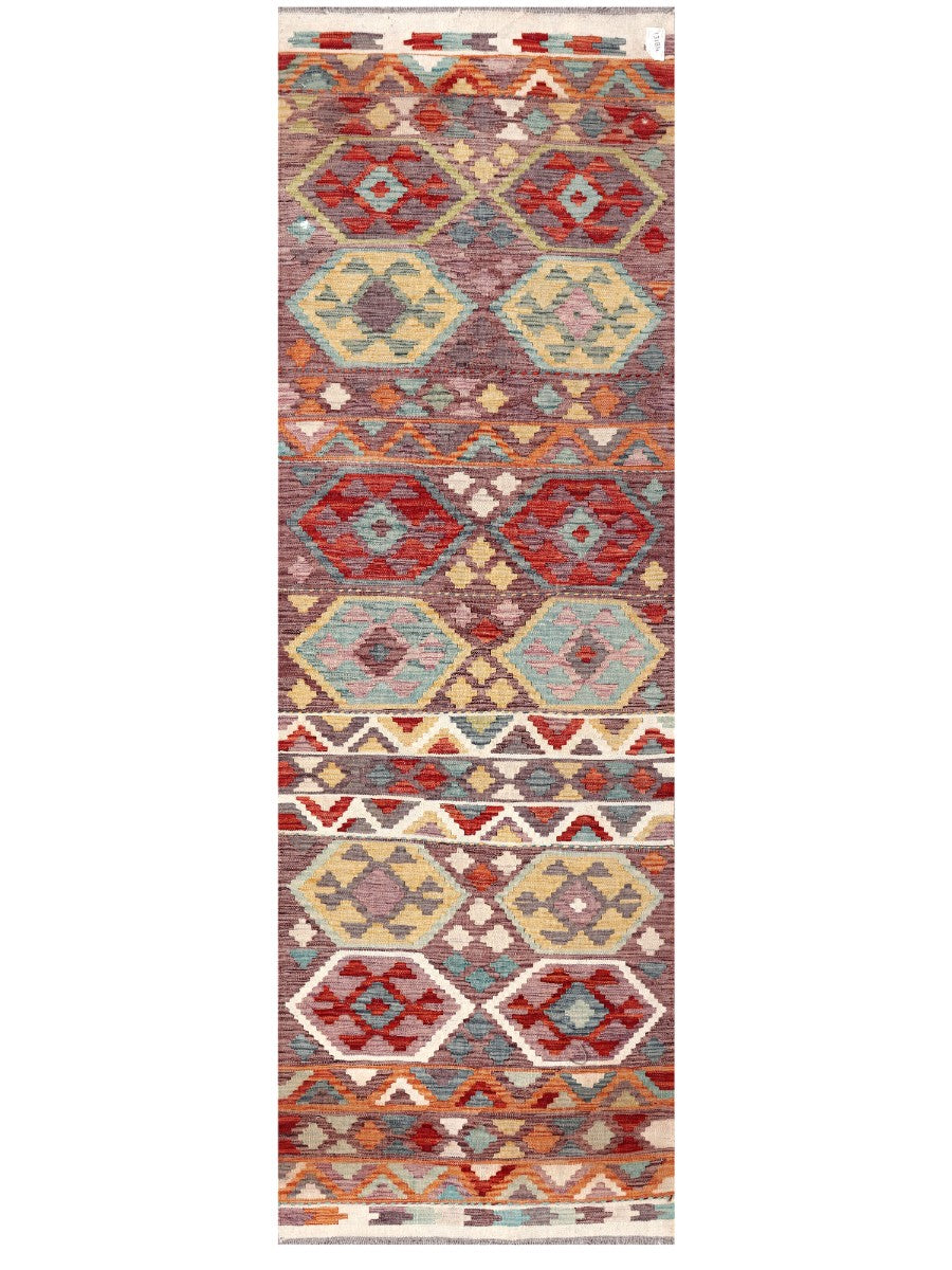 Maimana Afghanistan Kilim Rug - 240 x 77 cm - Handmade