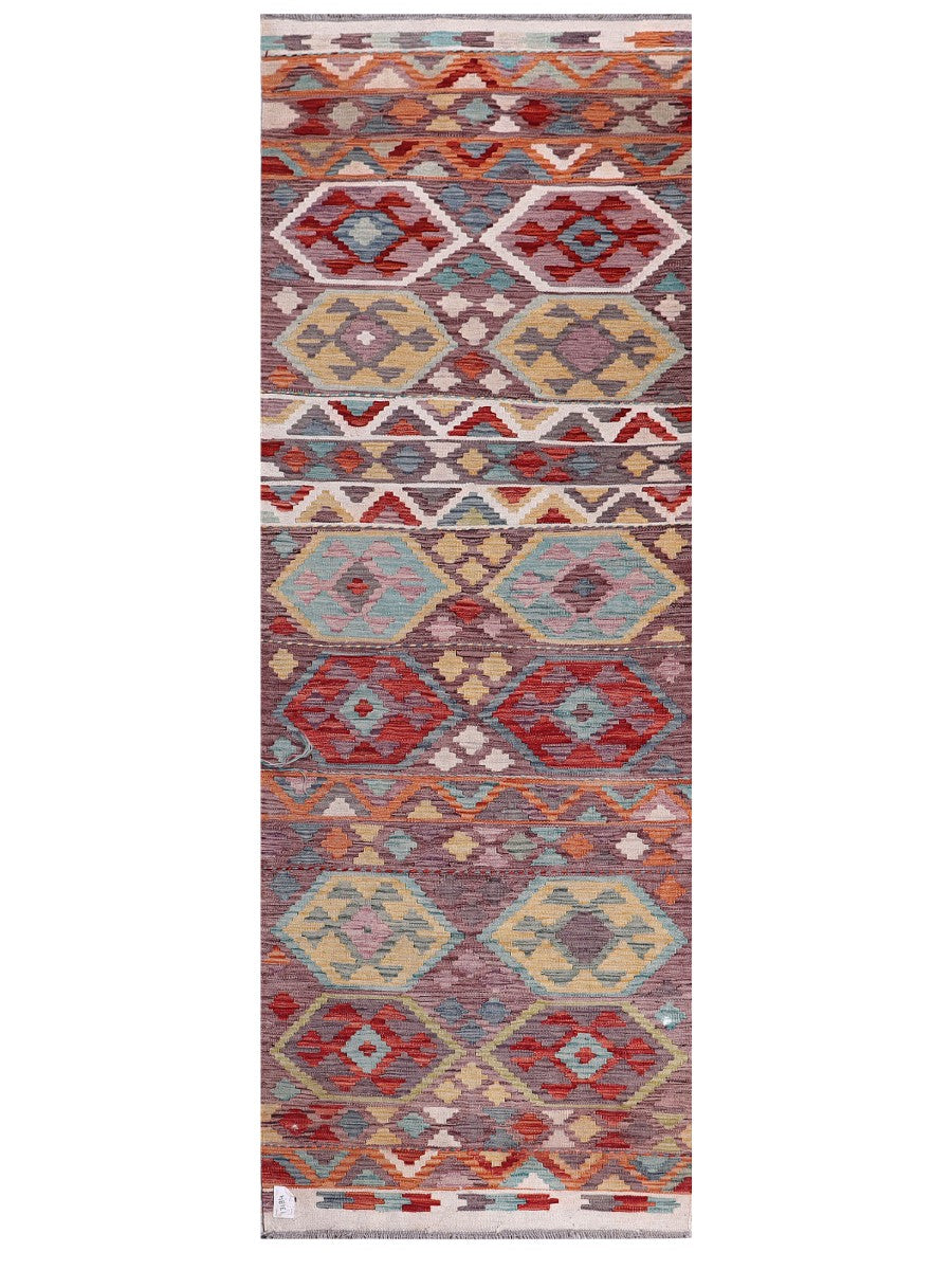 Maimana Afghanistan Kilim Rug - 241 x 77 cm - Handmade