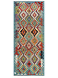 Maimana Afghanistan Kilim Rug - 242 x 83 cm - Handmade
