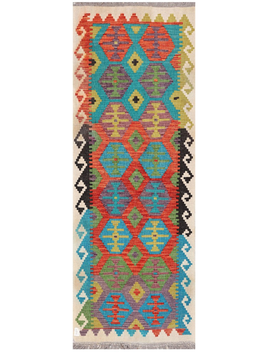 Maimana Afghanistan Kilim Rug - 238 x 84 cm - Handmade