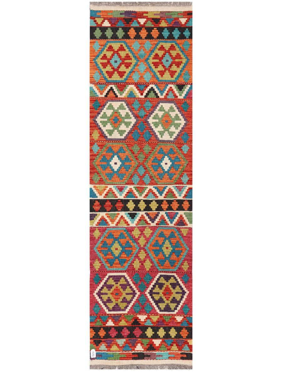 Maimana Afghanistan Kilim Rug - 250 x 70 cm - Handmade