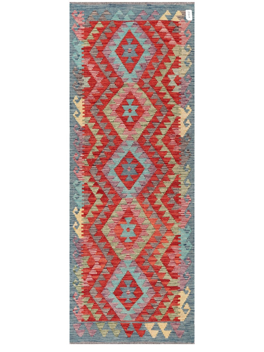 Maimana Afghanistan Kilim Rug - 194 x71 cm - Handmade