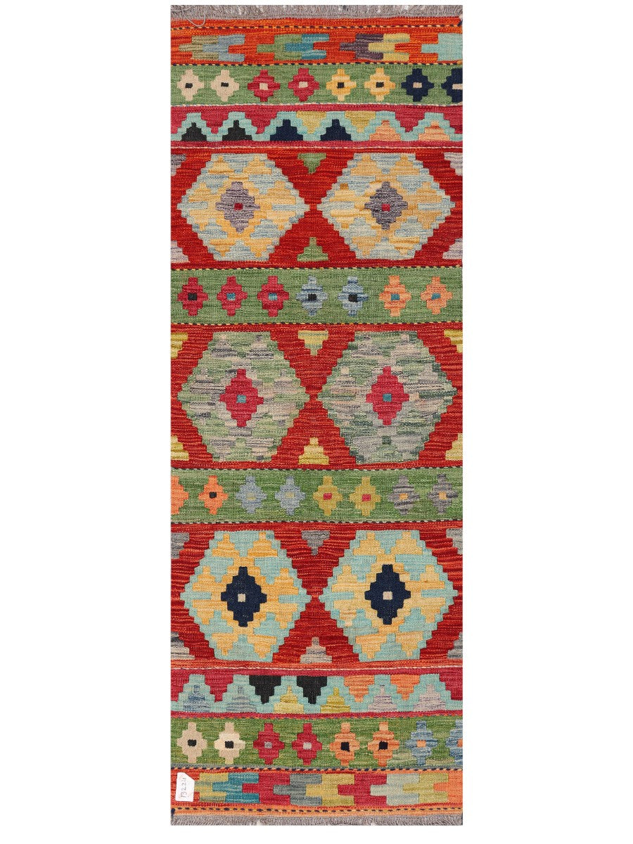Maimana Afghanistan Kilim Rug - 182 x62 cm - Handmade