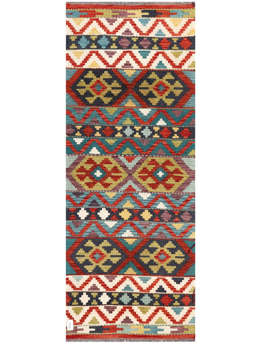 Maimana Afghanistan Kilim Rug - 197 x75 cm - Handmade