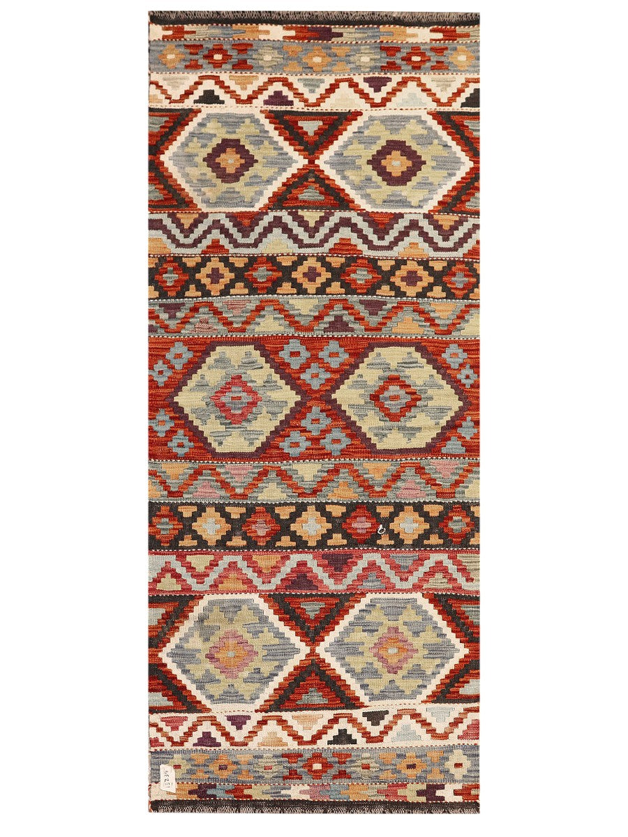 Maimana Afghanistan Kilim Rug - 191 x81 cm - Handmade
