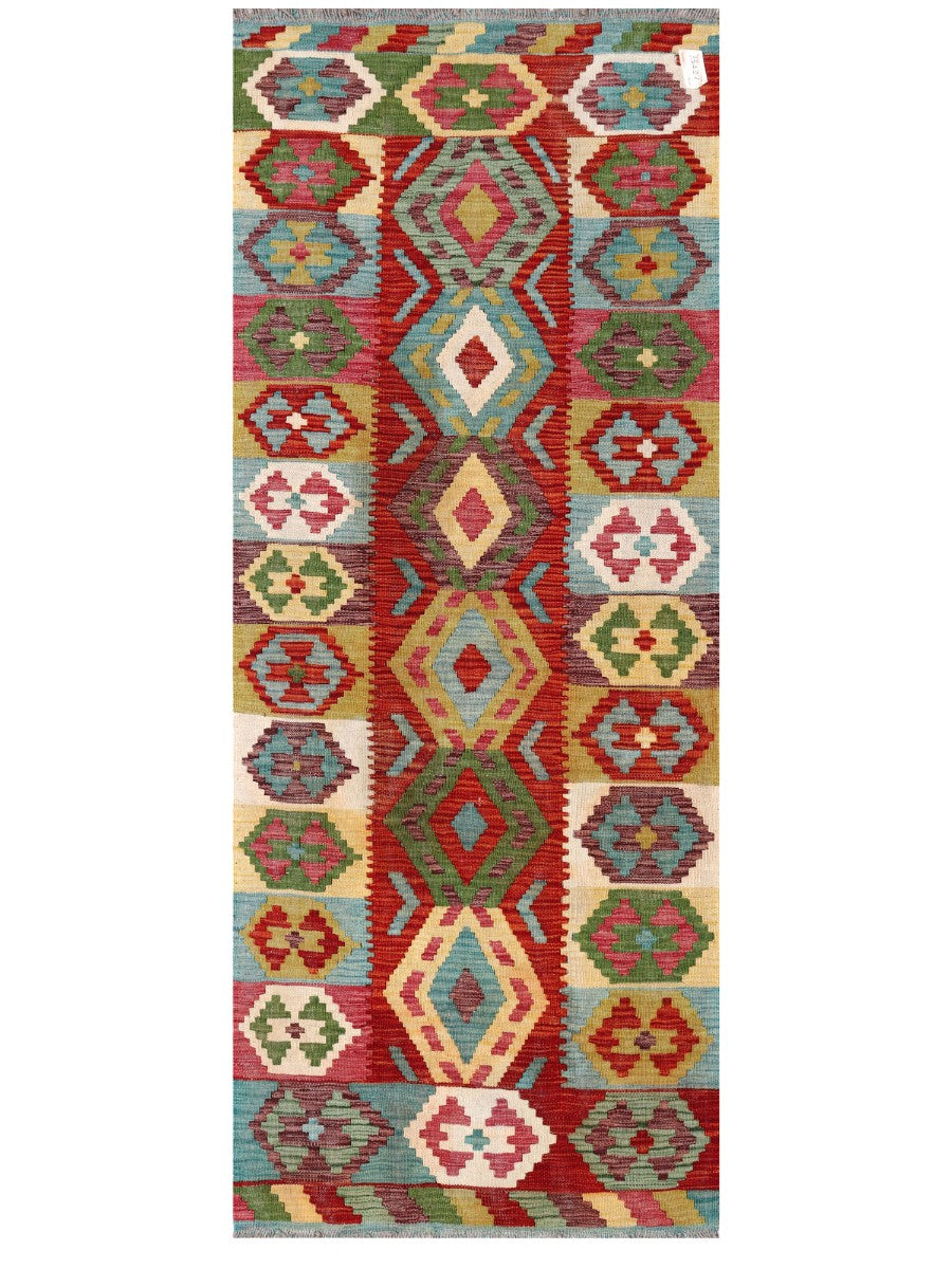 Maimana Afghanistan Kilim Rug - 192 x76 cm - Handmade