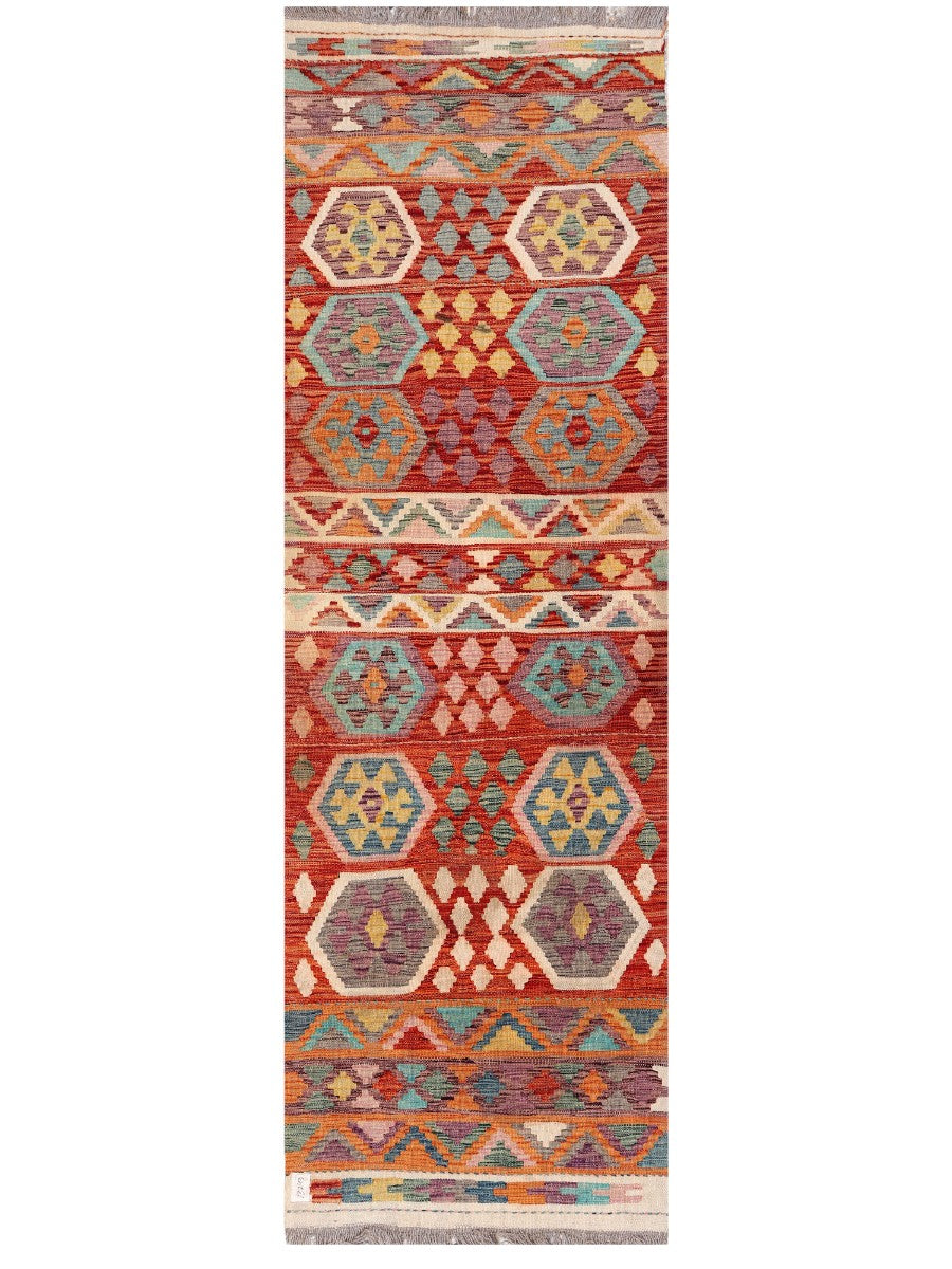 Maimana Afghanistan Kilim Rug - 232 x 72 cm - Handmade