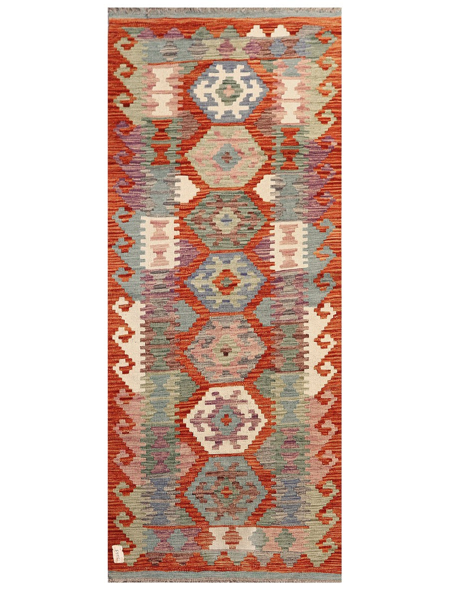 Maimana Afghanistan Kilim Rug - 194 x81 cm - Handmade
