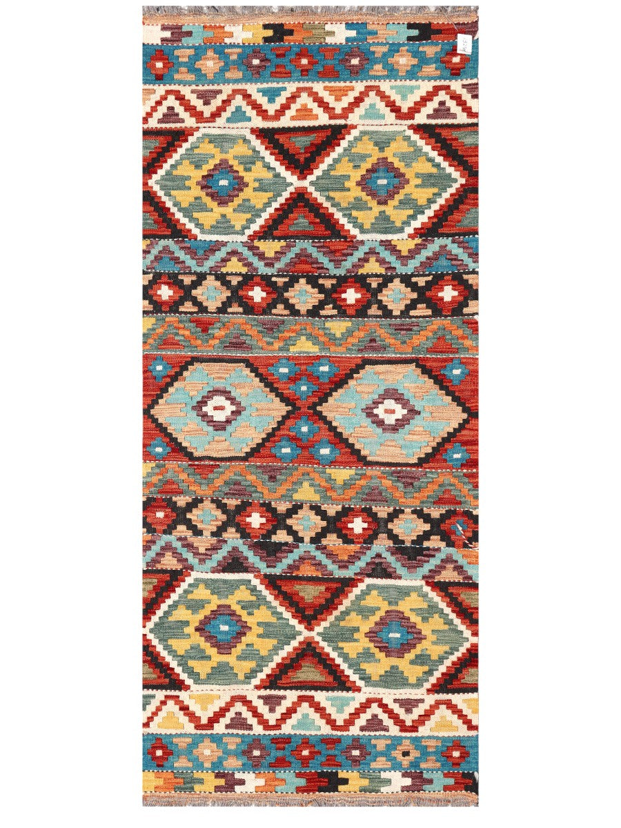 Maimana Afghanistan Kilim Rug - 200 x84 cm - Handmade
