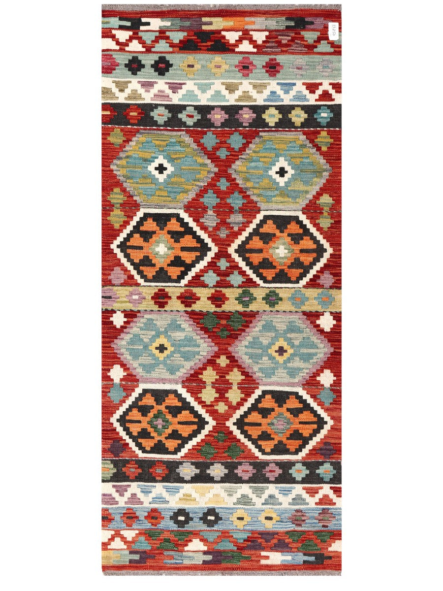 Maimana Afghanistan Kilim Rug - 202 x85 cm - Handmade