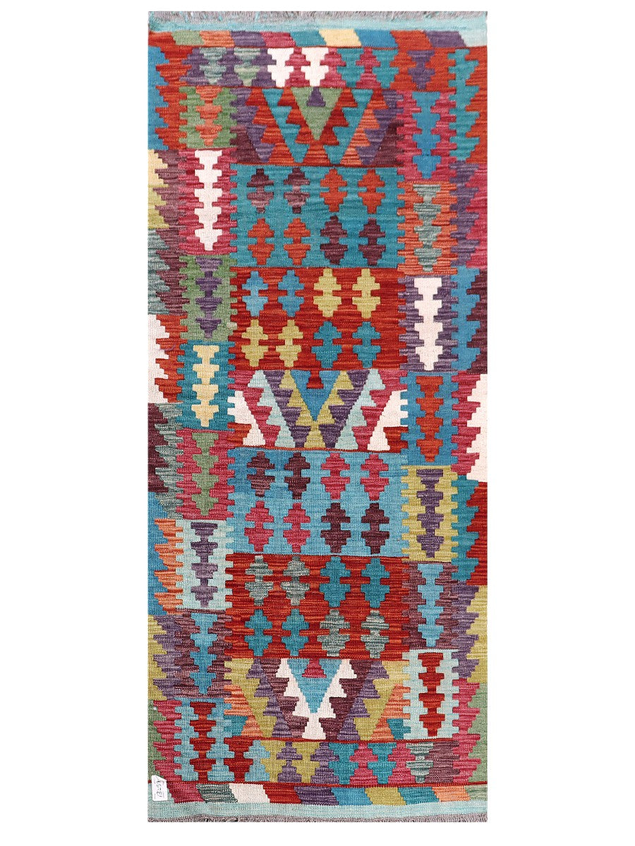 Maimana Afghanistan Kilim Rug - 190 x83 cm - Handmade