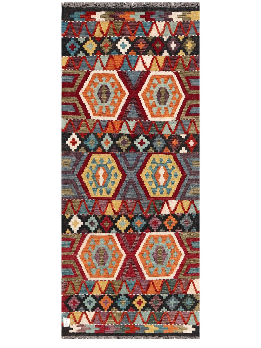 Maimana Afghanistan Kilim Rug - 195 x80 cm - Handmade