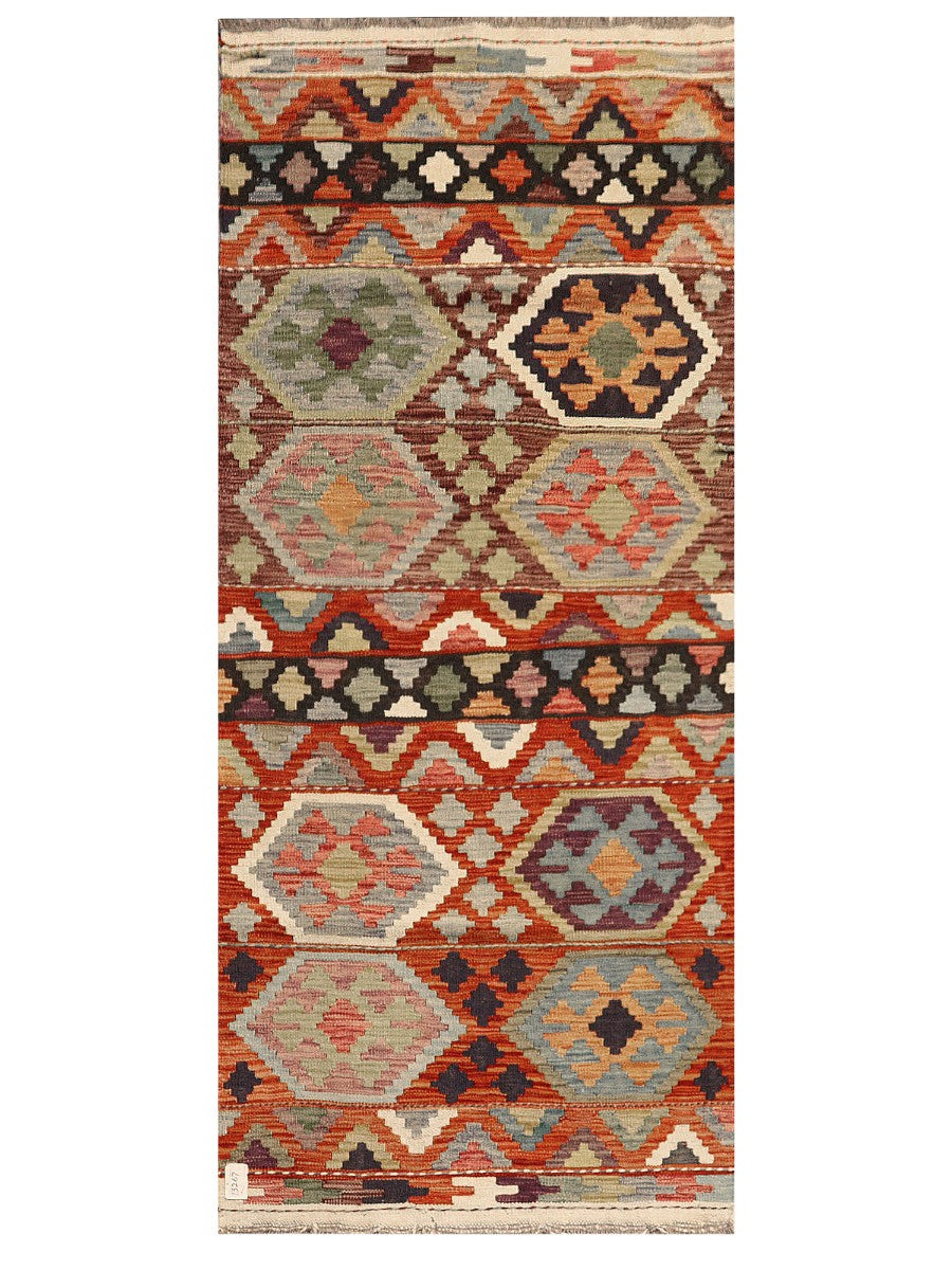 Maimana Afghanistan Kilim Rug - 200 x87 cm - Handmade