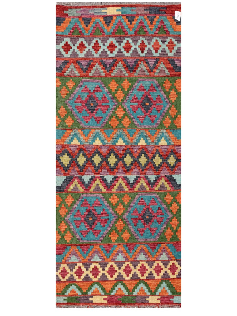 Maimana Afghanistan Kilim Rug - 195 x80 cm - Handmade