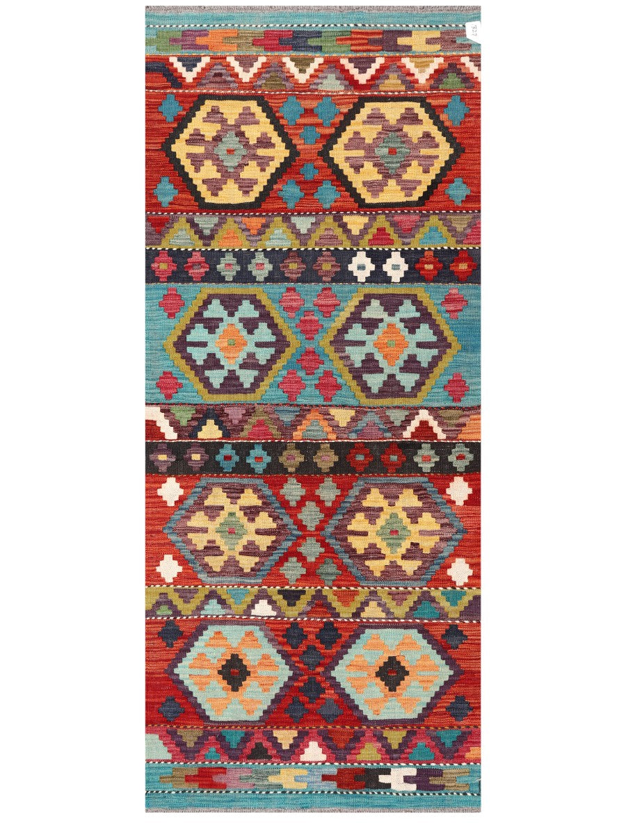 Maimana Afghanistan Kilim Rug - 197 x82 cm - Handmade