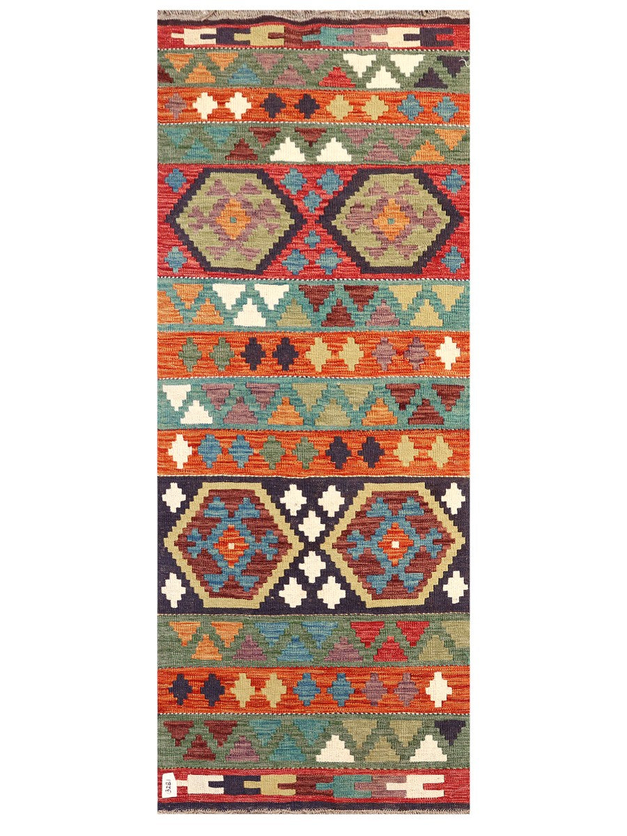 Maimana Afghanistan Kilim Rug - 197 x79 cm - Handmade