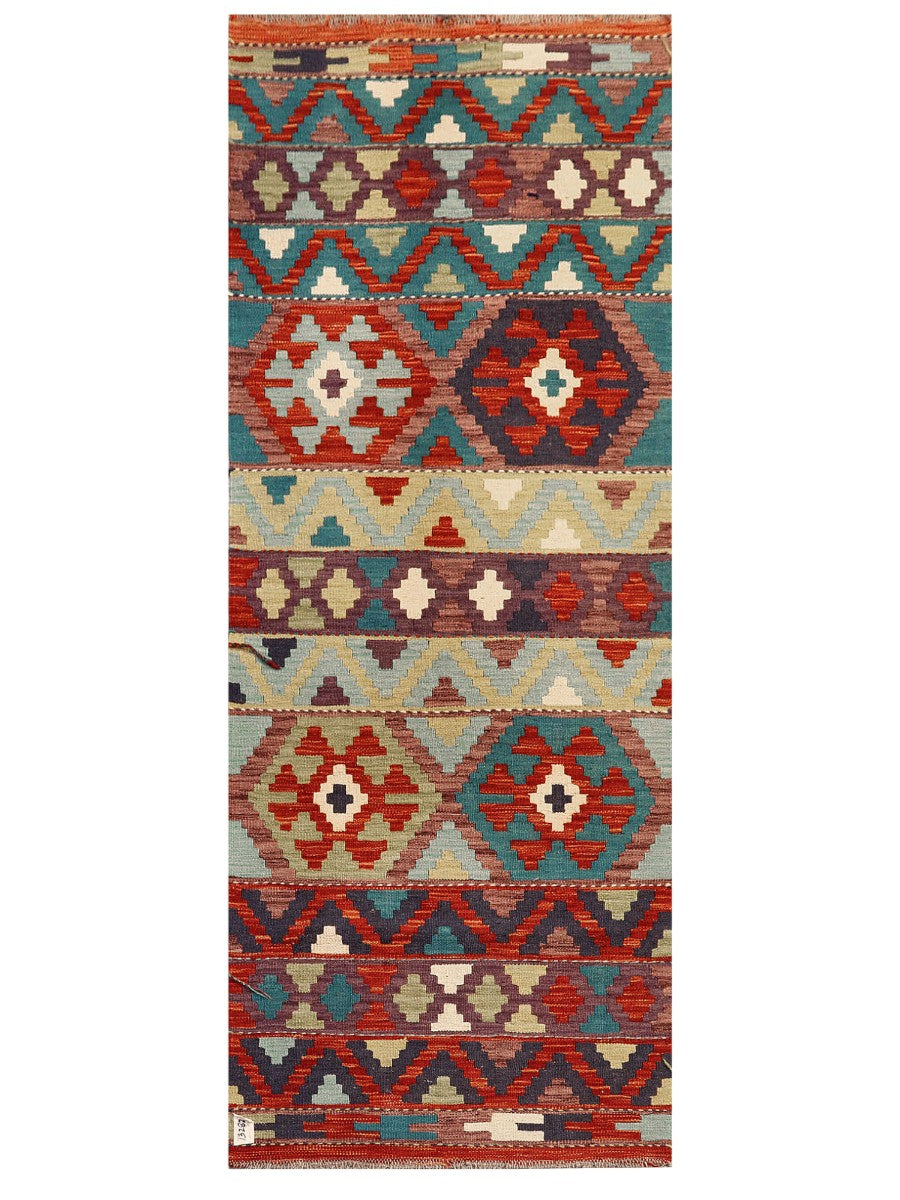 Maimana Afghanistan Kilim Rug - 198 x78 cm - Handmade