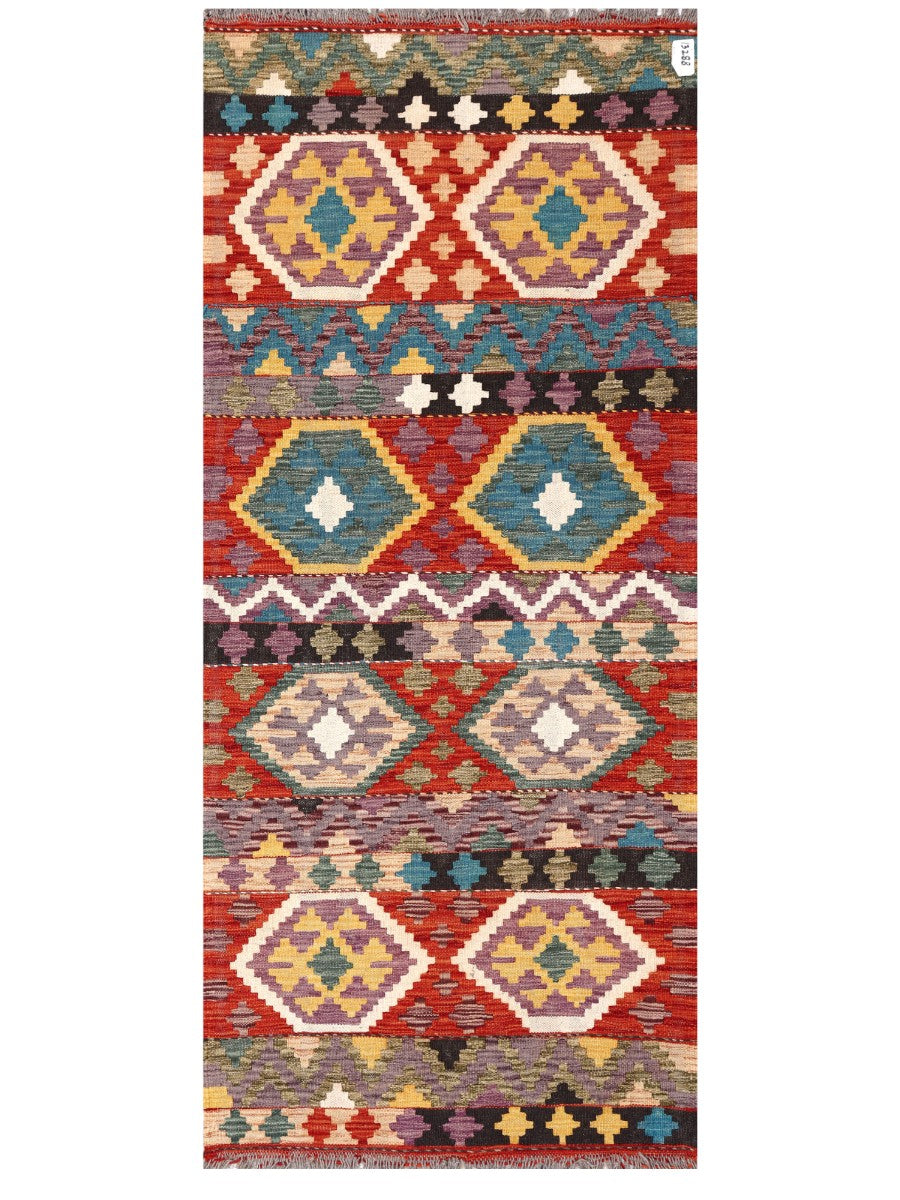 Maimana Afghanistan Kilim Rug - 197 x84 cm - Handmade