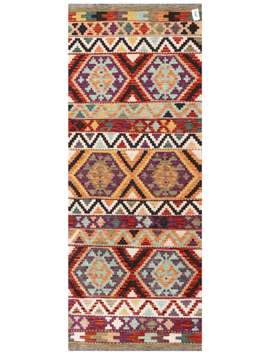 Maimana Afghanistan Kilim Rug - 197 x76 cm - Handmade