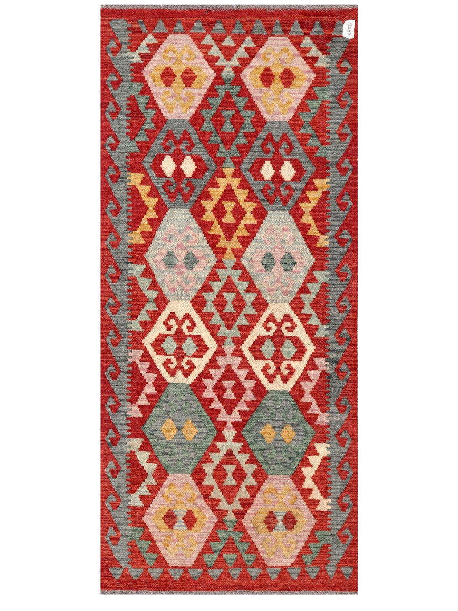 Maimana Afghanistan Kilim Rug - 197 x86 cm - Handmade