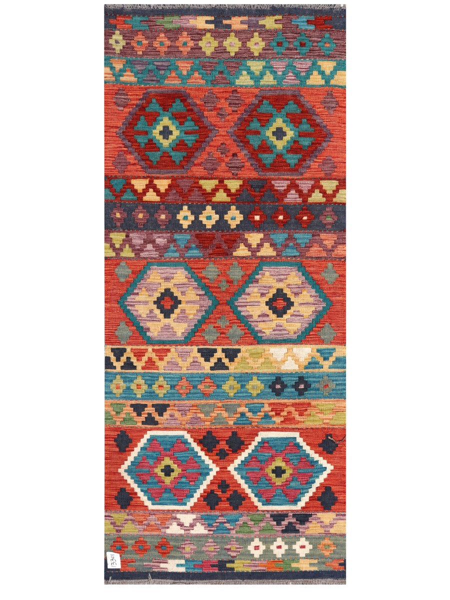 Maimana Afghanistan Kilim Rug - 199 x83 cm - Handmade