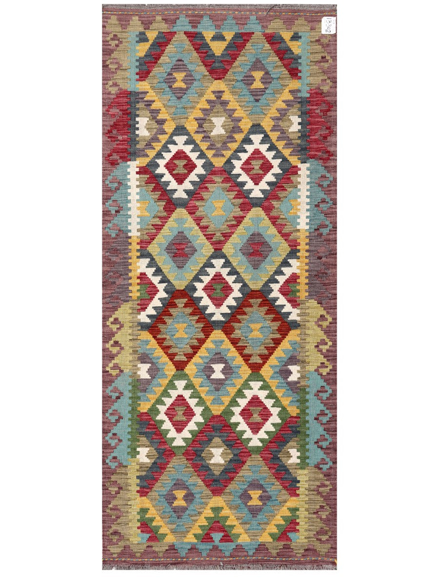 Maimana Afghanistan Kilim Rug - 200 x83 cm - Handmade