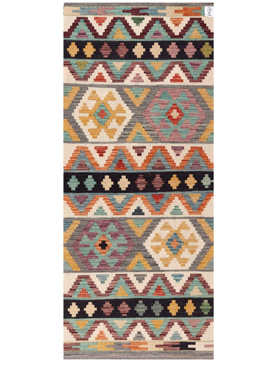 Maimana Afghanistan Kilim Rug - 190 x80 cm - Handmade