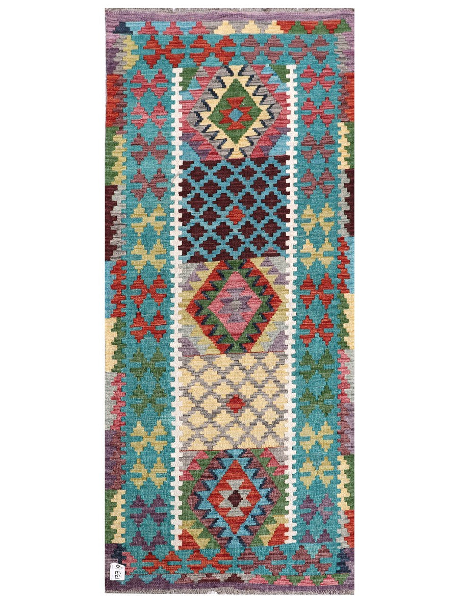 Maimana Afghanistan Kilim Rug - 197 x83 cm - Handmade