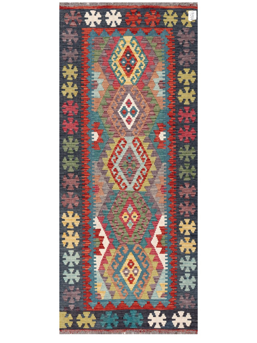 Maimana Afghanistan Kilim Rug - 194 x81 cm - Handmade