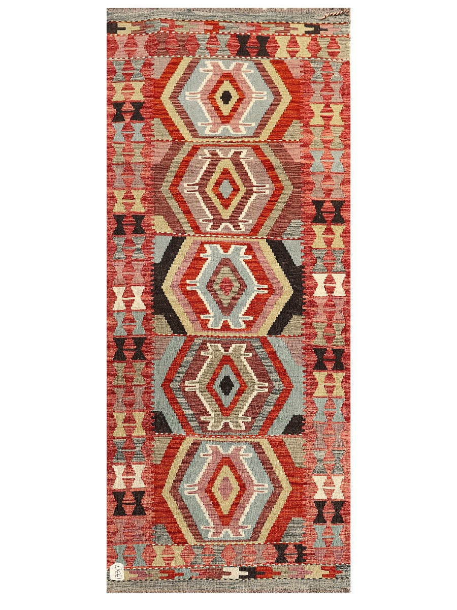 Maimana Afghanistan Kilim Rug - 201 x86 cm - Handmade