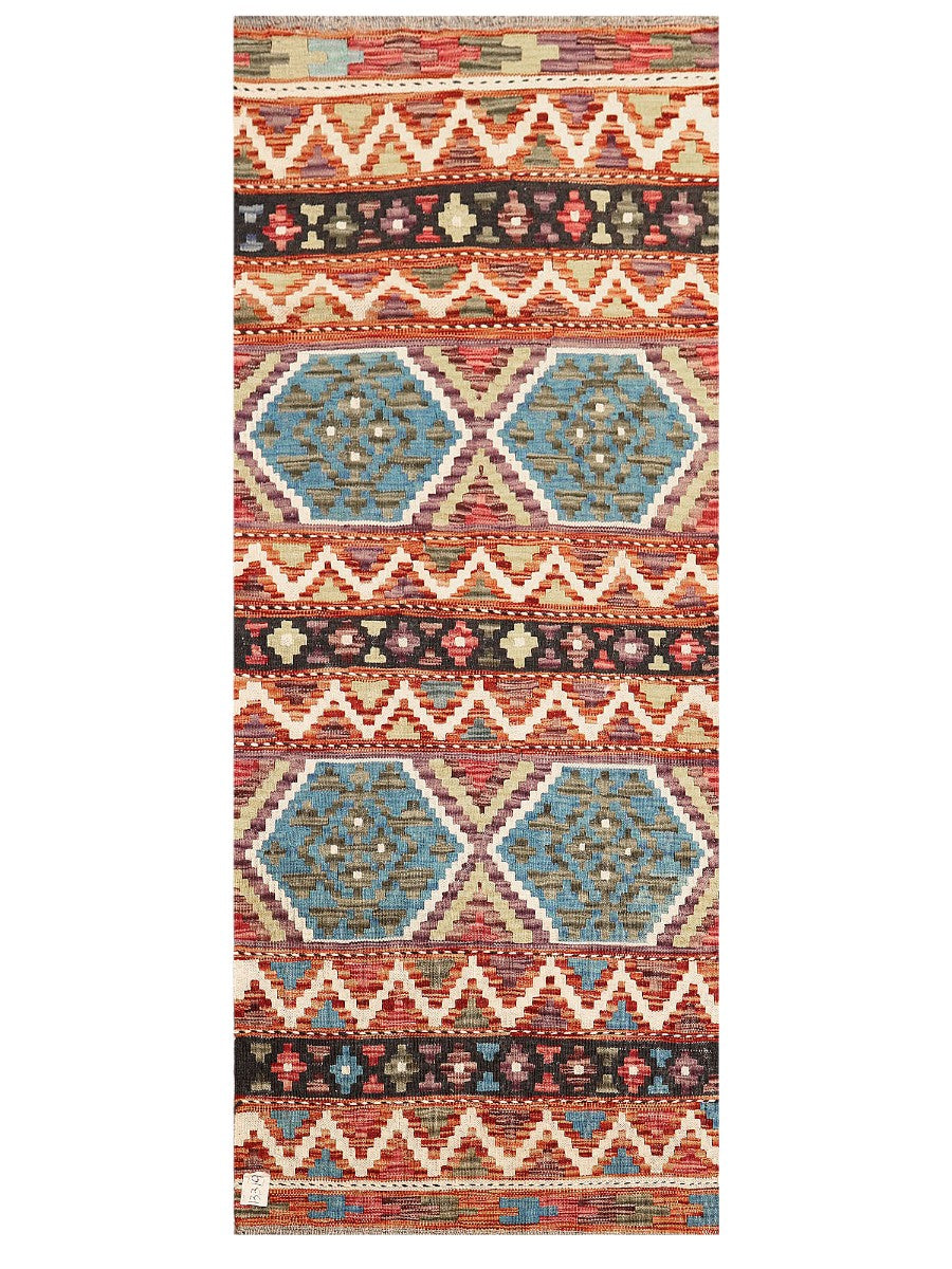 Maimana Afghanistan Kilim Rug - 201 x82 cm - Handmade